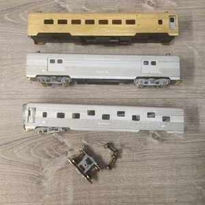Vintage For Parts Or Repair Tenshodo HO Scale Passenger Coach Train Cars Brass